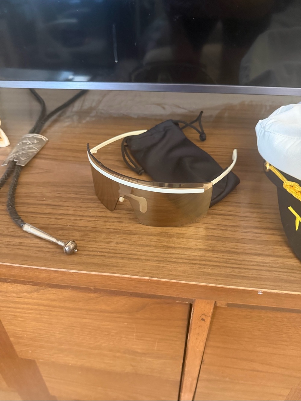 Nike echo shield mirrored gold